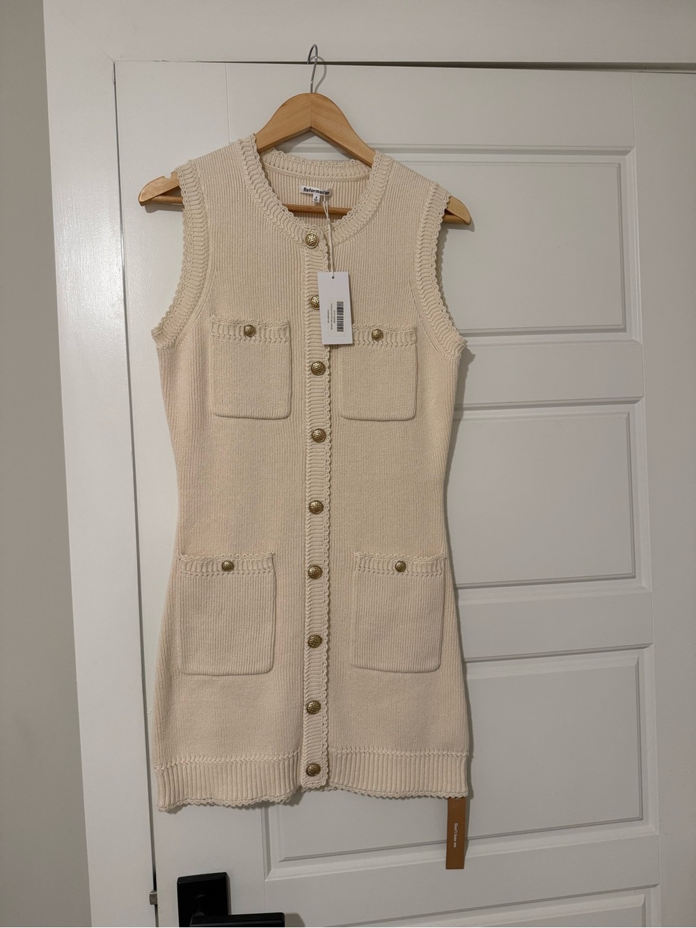 Reformation Catalina Cotton Mini Dress - Cream